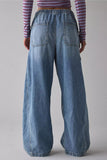 Cargo Pocket Wide Leg Jeans
