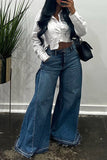 Wide-Leg High-Waist Casual Pants