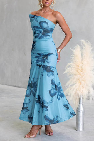 Off-Shoulder Floral Maxi Dress
