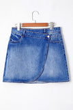 Wrapped Crossed Waist Mini Skirt