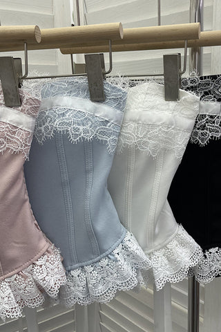 Lace Trim Corset Tank Top