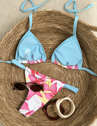 Floral Triangle Bikini Set