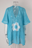 Floral Mesh Beach Cover-Up