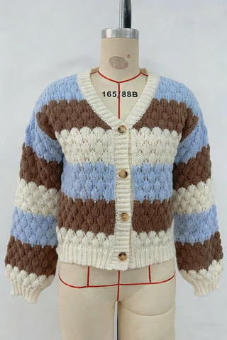 Button-Front Knit Cardigan