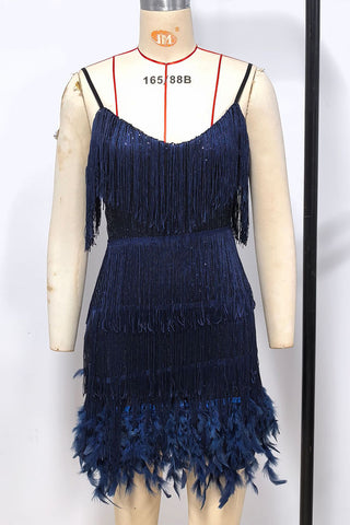 Fringe-Trim Night Out Dress