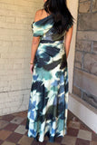 Asymmetrical Floral Casual Dress