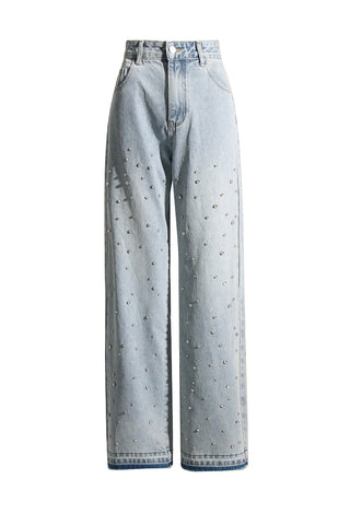 Embellished Straight-Leg Jeans
