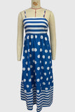 Striped and Polka Dot Maxi Dress