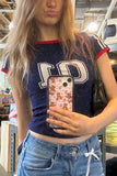 Sporty Graphic T-Shirt with Number Print