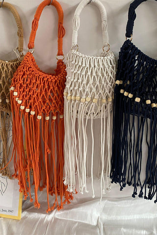 Elegant Macramé Fringe Bag