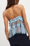 Lace-Trimmed Ruffle Camisole