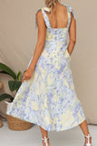 Tie-Strap Midi Swing Dress