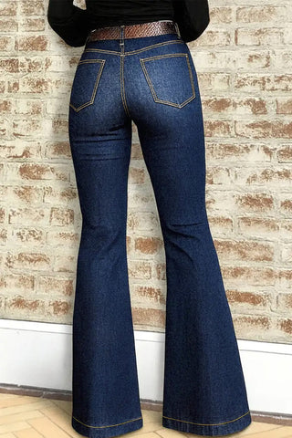 Chic Flare Pocket Jeans