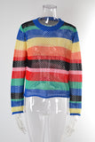 Vibrant Striped Crochet Top