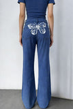 Classic Wide Leg Denim Pants