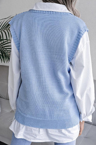 V-Neck Knit Vest