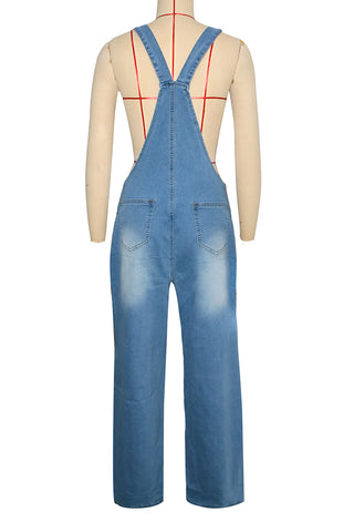 Pocket Detail Denim Jumpsuit