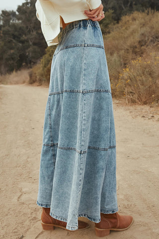 Bohemian A-Line Midi Skirt