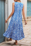Sleeveless Bohemian Print Casual Dress
