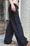 Relaxed Fit Elastic Waist Casual Pants