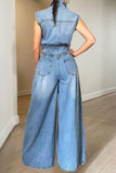 Sleeveless Wide-Leg Jumpsuit