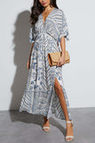 V-Neck Maxi Dress with Side Slits
