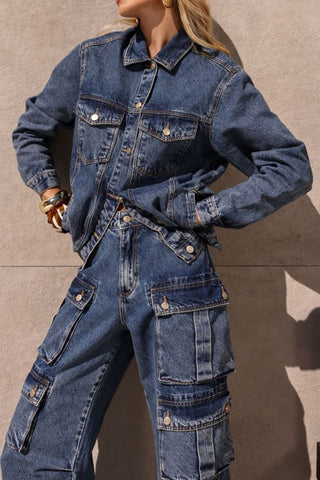 Denim Jacket with Pocket Detailing