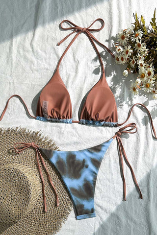 Stylish Tie-Dye Bikini Set
