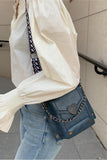 Heart Accent Crossbody Bag with Chain