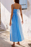 Striped Spaghetti Strap Casual Dress