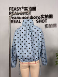Polka Dot Button-Front Jacket