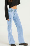 Cargo Pocket Straight-Leg Jeans