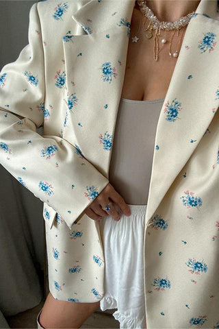 Floral Belted Blazer