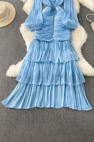 Tiered Ruffle Evening Gown
