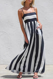 Striped Casual Maxi Dress