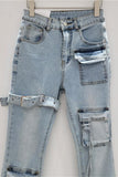 Utility Pocket Flare Jeans