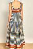 Striped Tiered Maxi Dress