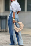 High-Waisted Wide Leg Denim Pants