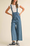 Casual Wide-Leg Denim Jumpsuit