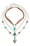 Boho Feather Pendant Necklace