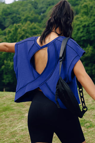 Cutout Back Sporty T-Shirt