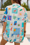 Tropical Print Relaxed Fit Shorts Set