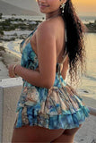 Halter Skirted Set with Pleated Details
