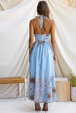 Floral Halter Maxi Dress