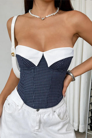 Strapless Collared Tank Top
