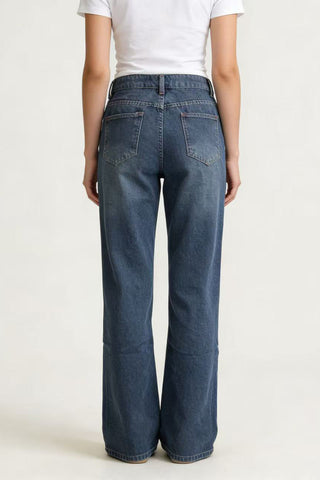 Classic Wide-Leg Denim Jeans