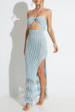 Halter Cut-Out Cover-Up Dress