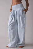 Relaxed Fit Checkered Casual Pants