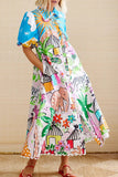 Graphic Print Casual Shirt Dress