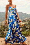 Spaghetti-Strap Pleated Maxi Dress